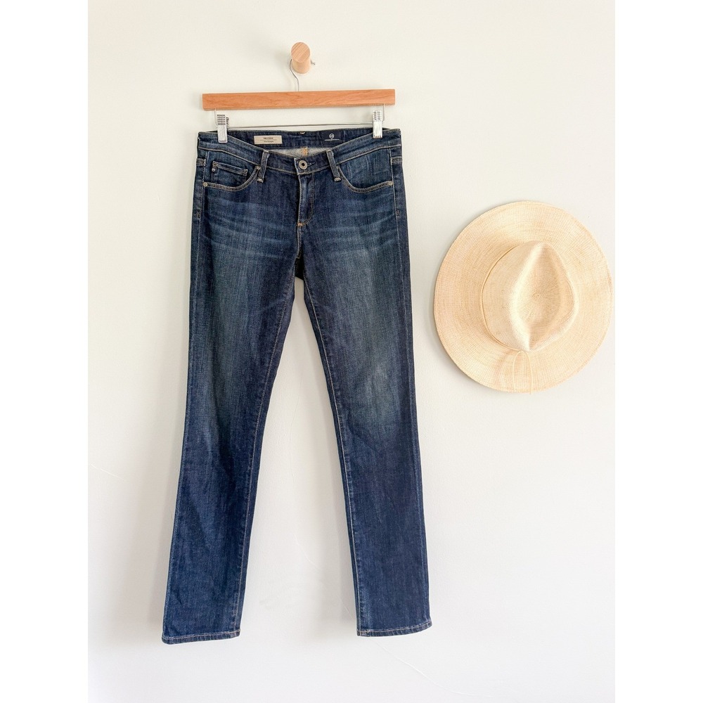 AG | The Stevie Slim Straight Jeans Dark Wash Blue | Sz 27R
